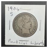 1906-s Silver Barber Half Dollar