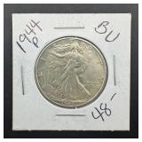 1944-p Walking Liberty Half Dollar, Good Condition