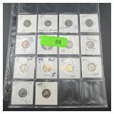 Sheet Of Proof Roosevelt Dimes