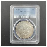 1878-cc Pcgs Ms63 Morgan Silver Dollar
