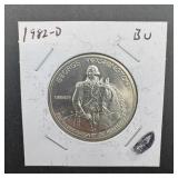 1982-d Silver Washington Half Dollar