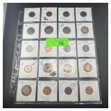 Sheet Of Nice Tone Memorial Pennies, Mint Conditio