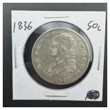 1836 Capped Bust Half Dollar
