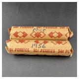 Two Old Rolls Of Wheat Pennies