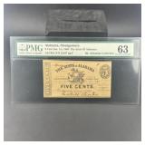 1863 Alabama Montgomery 5ï¿½ Note Uncirculated