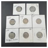 8 Mixed-date Buffalo Nickels