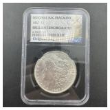 1887 Brilliant Uncirculated Back Fragment Morgan S