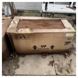 Metal Single Pedestal Desk, Been Outside