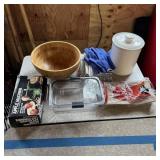 Wooden Bowl, New Gloves, Kitchen Items