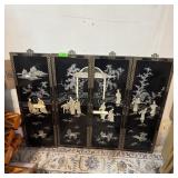 Antique Japanese Mother Of Pearl Wall Art, 4-piece
