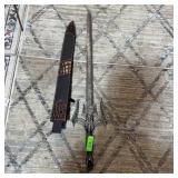 Damascus Double-edged 36" Sword With Leather Sheat