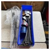 Blue Bin With Large Zip Ties And Camping Fuel