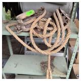 Antique Wooden Block And Tackle