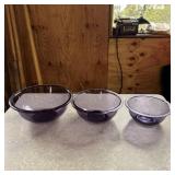 3-piece Pyrex Bowl Set, Purple