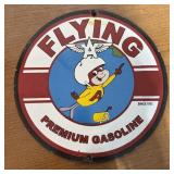 12" Fly-n-a Porcelain Gas Sign