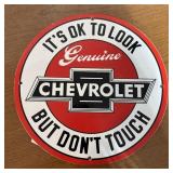 12" Genuine Chevy Porcelain Sign