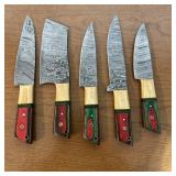5-piece Damascus Kitchen Knife Set