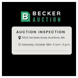 Inspection Dates: Saturday, October 18th: 11 A.m.-