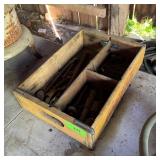 Wooden Coca-cola Tray With Tools