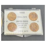 1960 Small / Large Us Lincoln Cent Set