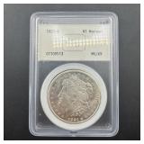 1921-S Morgan Silver Dollar, graded MS65