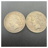 1922 and 1923 Peace Dollars