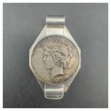 1927 Peace Dollar money clip