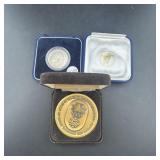 .800 Silver Coin and Bronze Coin