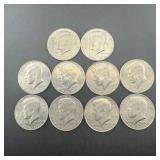 Ten Bicentennial Kennedy Half Dollars