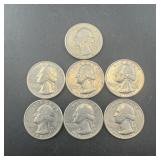 Seven Bicentennial Quarters