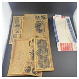Lot of replica Confederate currency