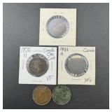 Bag of miscellaneous Canadian pennies