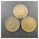 1888, 1889, And 1890 Indian Head Cents