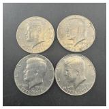 Four Bicentennial Kennedy Half Dollars