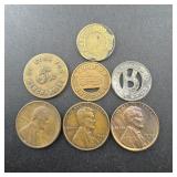 Miscellaneous Wheat Cents And Tokens