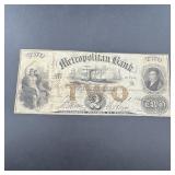 Rare 1872 $2 Metropolitan Bank note