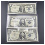 Three 1957 Silver Certificates