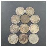 Ten Silver Roosevelt Dimes