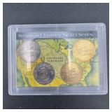 Jefferson Nickel set with gold-plated nickels and