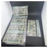 Rare consecutive set of five 1872 $20 South Caroli