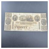 1840 $20 Ohio Canal Co. Note