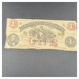1862 Virginia Treasury One Dollar Note