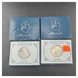 Two 1982 Silver Commemorative Half Dollars