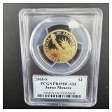 2008-S James Monroe Dollar, graded Proof 69