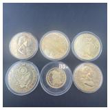 GOLD Plated Coins - Lot of 6