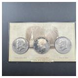 Three-piece Bicentennial Kennedy Half Dollar Set