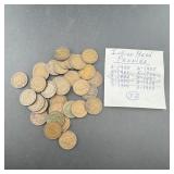 Bag containing 33 Indian Head Pennies