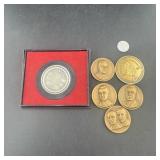 Bronze coins and tokens