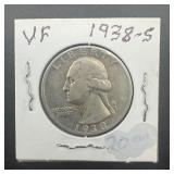 1938-S Washington Quarter