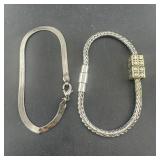 Two Sterling Silver Bracelets